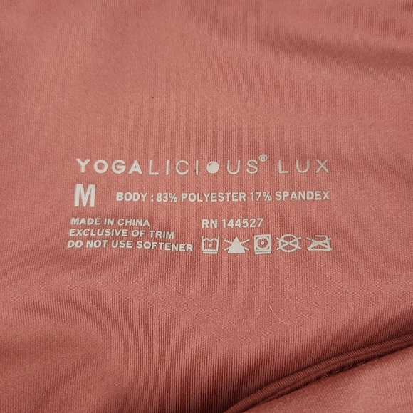 Yogalicious Matte Pink Leggings - Picture 6 of 7